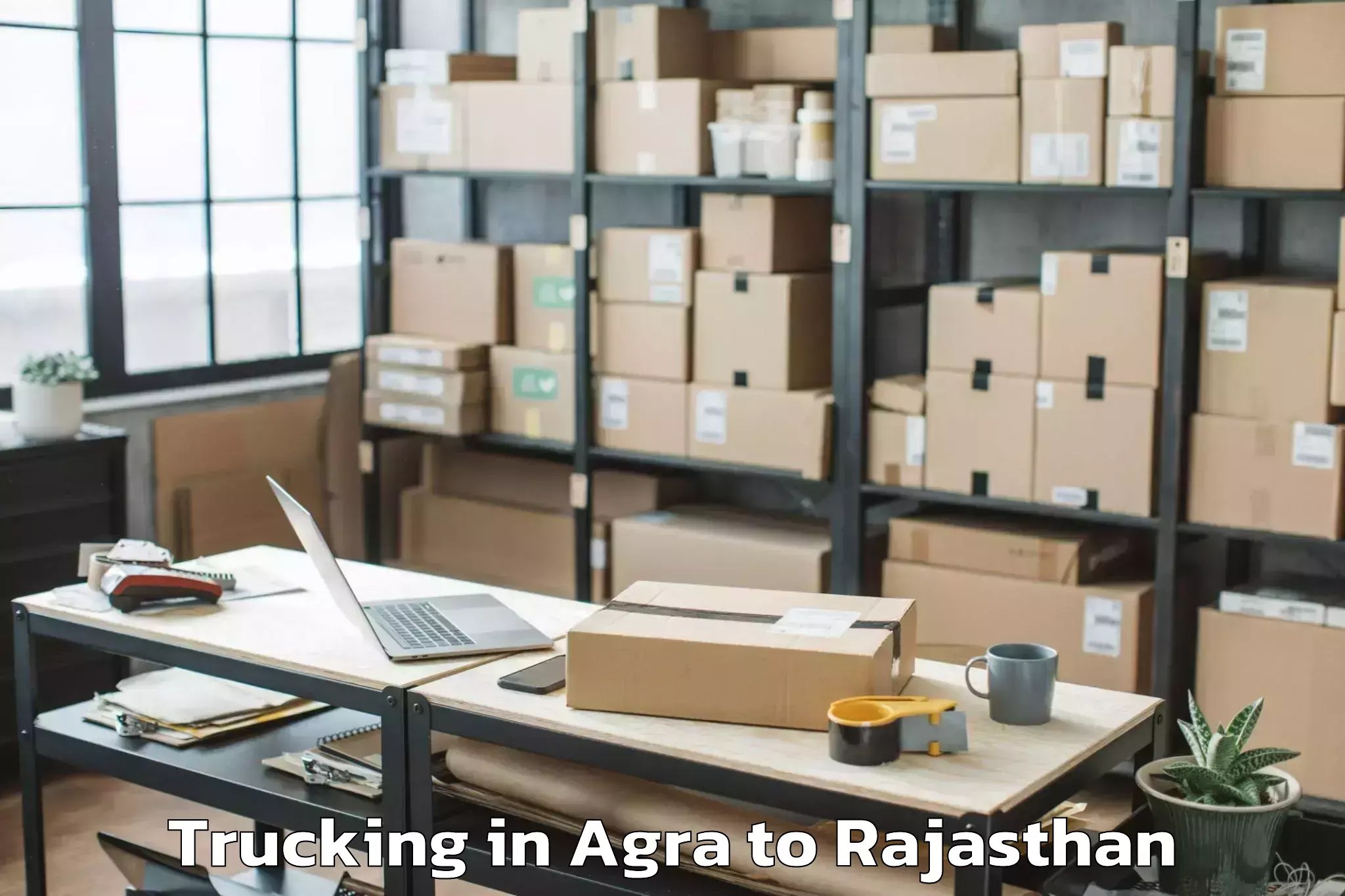 Easy Agra to Chechat Trucking Booking